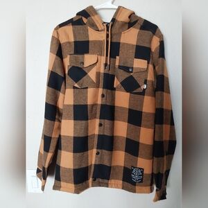 Ecko Unlimited Jacket, Men's Medium Black and Yellow Sherpa Lined Jacket